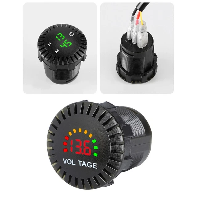Digital Voltage Voltmeter Accessories For Motorcycle Car Measure 8V-30V