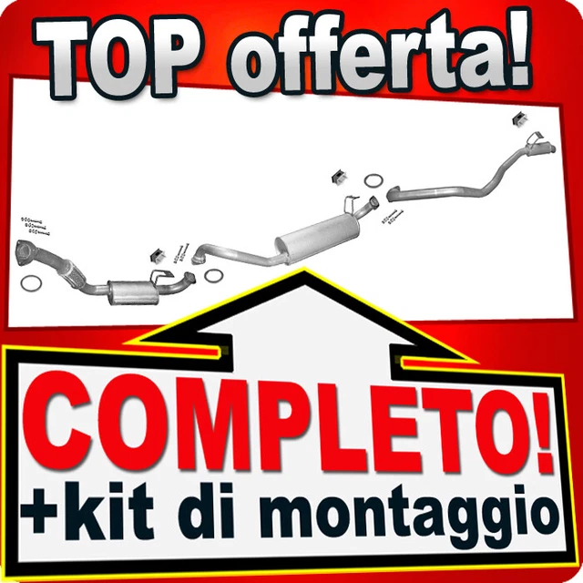 Scarico Completo per TOYOTA LAND CRUISER (J8) 4.2 TD Marmitta +Tubo