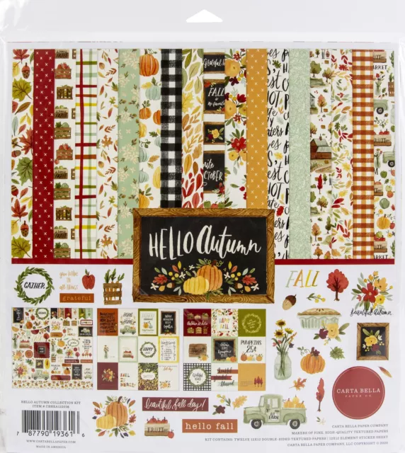 Carta Bella Colección Kit 12"X12" -hello Otoño