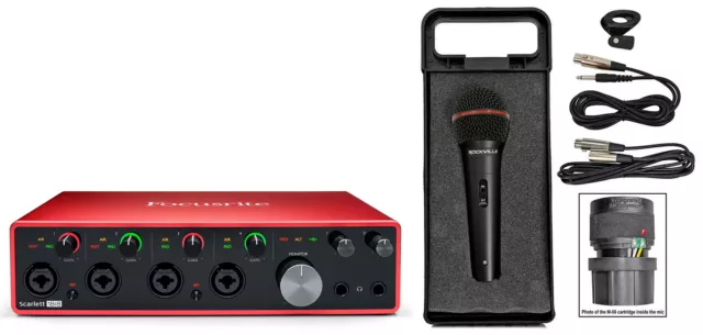 Focusrite Scarlett 18i8 3rd Gen 18-in 8-out audio interface+Dynamic Microphone