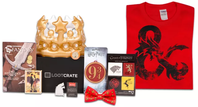 April 2015 Fantasy Lootcrate Loot Crate Complete (Mens Size L) Limited Release