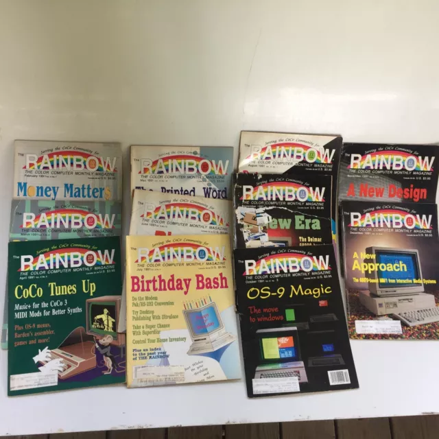 Tandy Rainbow Magazine 11 of 12 1991 Editions Missing Jan Color Computer CoCo