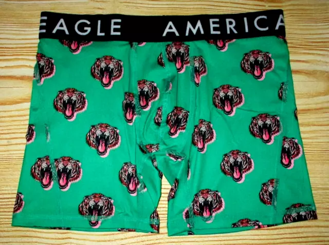 Mens American Eagle Tiger Green Flex Boxer Brief Size Xl