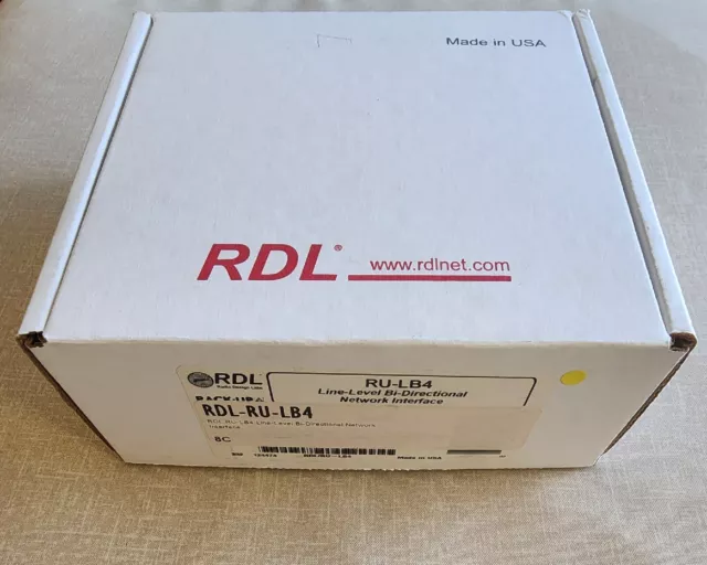 RDL RU-LB4 4x4 Line-Level Bi-Directional Network Interface
