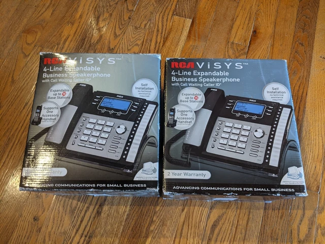 (2) RCA VISYS 25424RE1A Corded Phone - Black/Silver