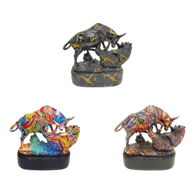 Figurine Taureau En Laiton Massif – Décoration élégante Pour La Maison Ou Le Bureau