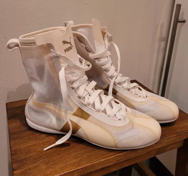 Size 9 - PUMA Eskiva Hi EVO Puma White-Gold 2