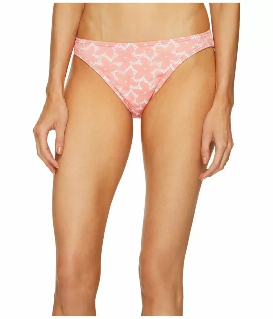 Letarte Womens Daisy Lace Bikini Bottoms Pink Coral Size Large -