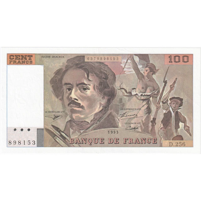 [#196197] France, 100 Francs, Delacroix, D.256, UNC