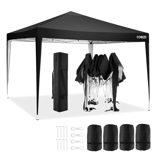 Pavillon 3x3m/3.3x3.3m Faltpavillon Wasserdicht Popup Garten Partyzelt Festzelt 4