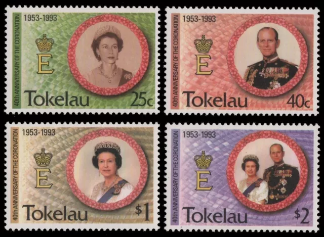 Tokelau 1993 - Mi-N.o 192-195 ** - Estampillada sin montar o nunca montada - 40. Aniversario de la coronación