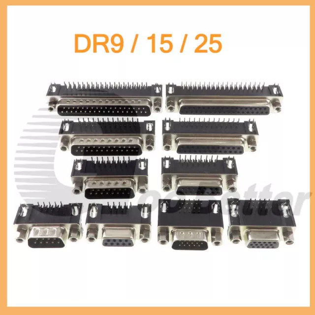 D-Sub Stecker 9-15-25 Polig für Leiterplattenmontage Printmontage | RS-232,