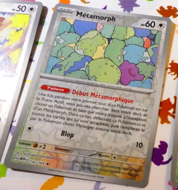 Pokemon 151 Card Reverse Holo Card Fr METAMORPH 132/165 Fr EV3.5 MEW FR Mint