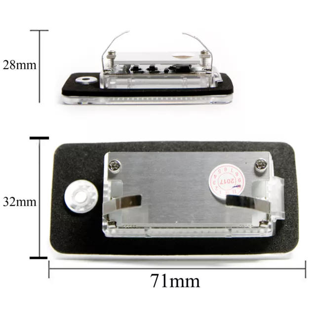 Kit LED Éclairage pour Plaque D'Immatriculation Lumières Audi A3 8P A4 8E A5 A6 2