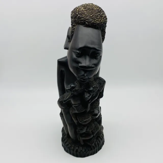 Antique African Family Tree Carved Primitive Tribal Statue Sculpture Vintage