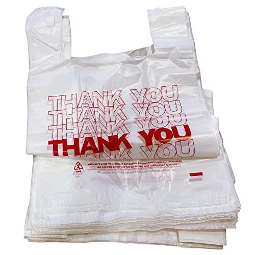 TashiBox Shopping Thank Reusable and Disposable Grocery Bags Measures 11.5" X...