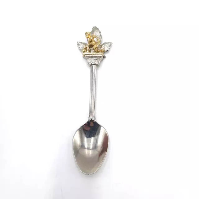 Canadian Women's Curling Maple Leaf Gold Silver Collectible Spoon - 4.75 inches