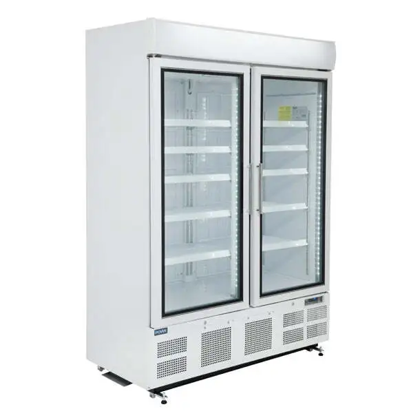 Polar G-Series 2 Door Upright Display Freezer 920Ltr White PAS-GH507-A