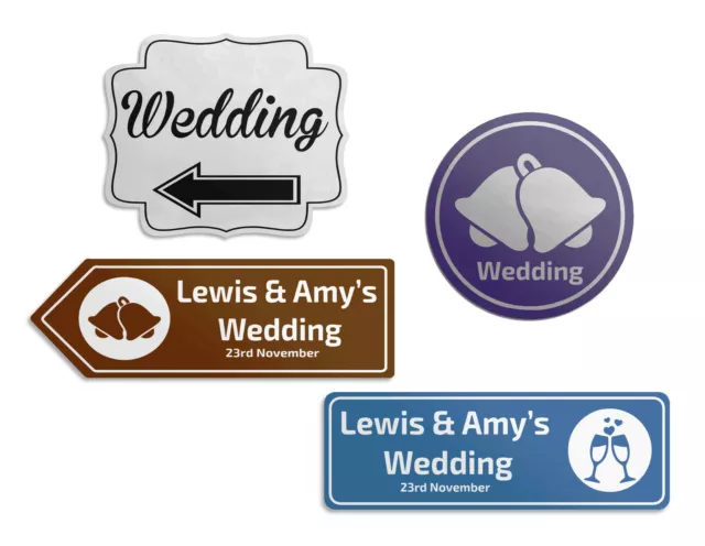 Panneaux de direction de mariage personnalisés flèche plaque sur mesure panneaux d'affichage extérieurs