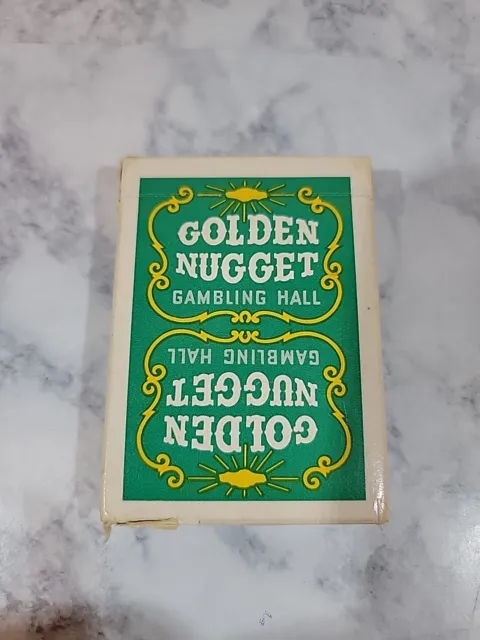 Golden Nugget Green Playing Cards Downtown Las Vegas Gambling Hall Vintage Rare 2