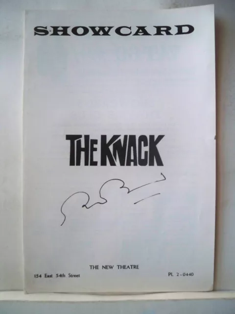 THE KNACK Playbill BRIAN BEDFORD Autographed NYC 1964