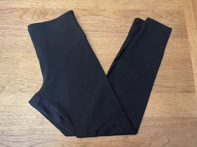 PINK Victoria's Secret Pure Black SMALL Cotton High Waist Full Length Legging