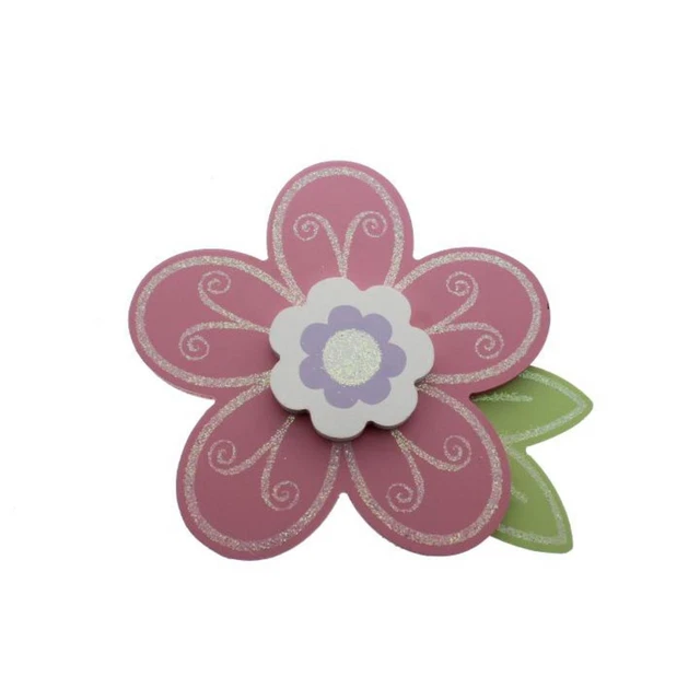 Babies"R"Us Pink Wooden Baby Girl Nursery Flower Wall Decor  7434