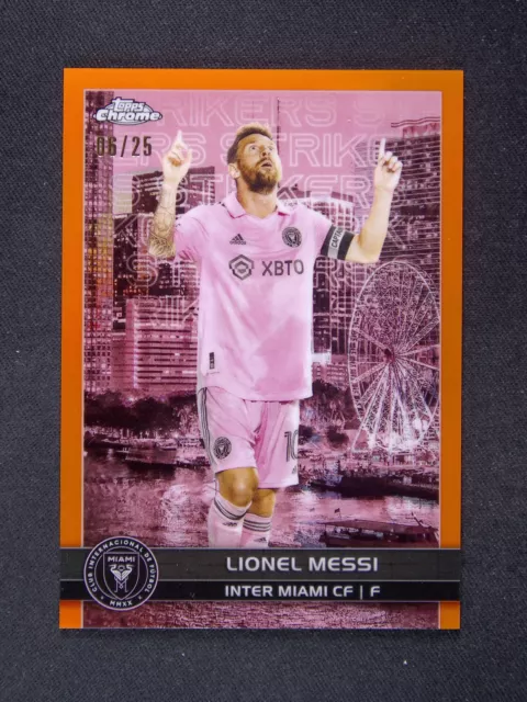 2023 Topps Chrome MLS REFRACTOR #BCS-7 Lionel Messi City Strikers Orange /25