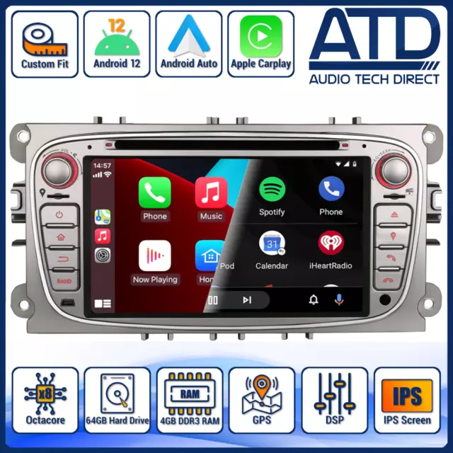 Screen Ford Kuga MK1 2008-2012 mit CarPlay und Android Auto