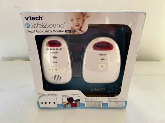 VTECH Safe & Sound Digital Audio Tragbares Babyphone BM1000 mit LED-Anzeige