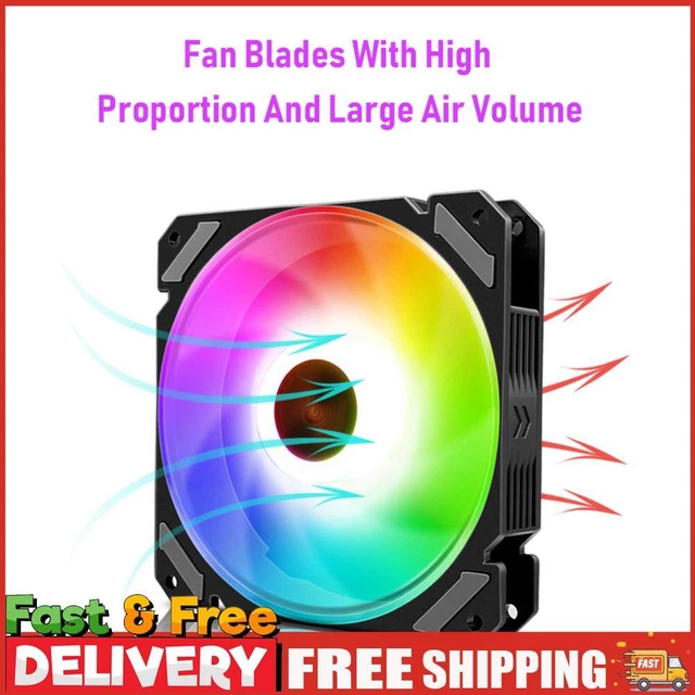 CPU COOLER ARGB 120mm 4 Pin Radiator PC Computer Case Cooling Fan £9.35 ...