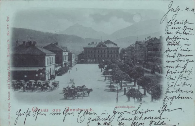 Litho AK "Gruß aus Innsbruck.1902.