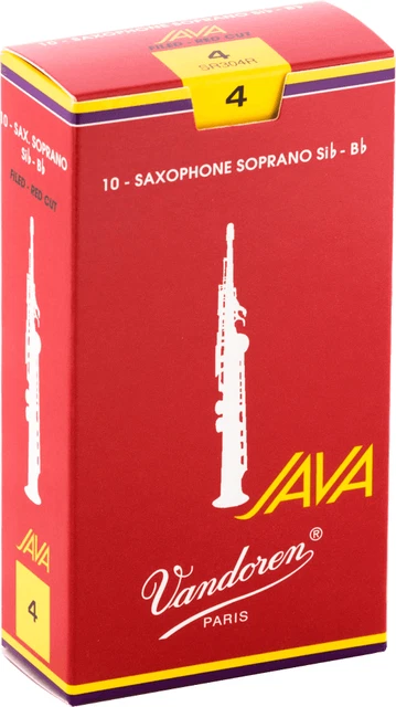 boite 10 anches saxophone SOPRANO VANDOREN JAVA RED SR 304R force 4