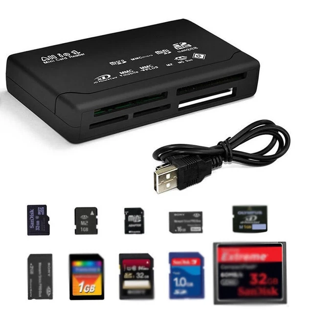 USB 2.0 Scheda Adattatore Lettore di SD Tf Cf Xd Ms Mmc Memoria Durevoli