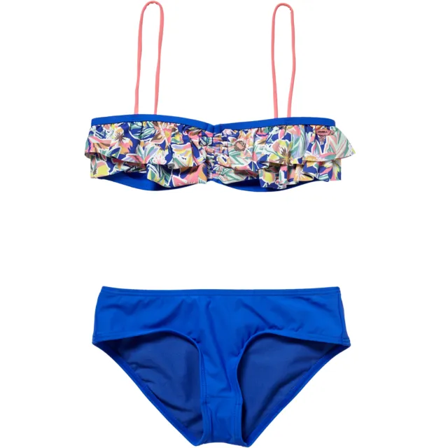 O'neill Bikini Pg Morro Jabot Bikini Blau à Volants Impression Intégrale