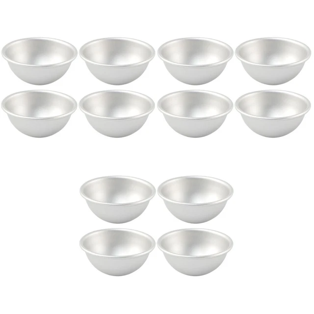 12 pezzi padelle emisfero in alluminio emisfero emisfero sfera bagno forme fai da te