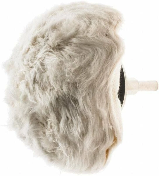 Medium Density Mounted Cotton Muslin Polishing Bob, 3-1/2" Diameter, 1/4" Shank