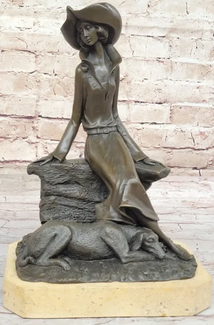 Ricco Classy Lady Bronzo Scultura Statua Figura Originale Grafica Da Milo Decoro