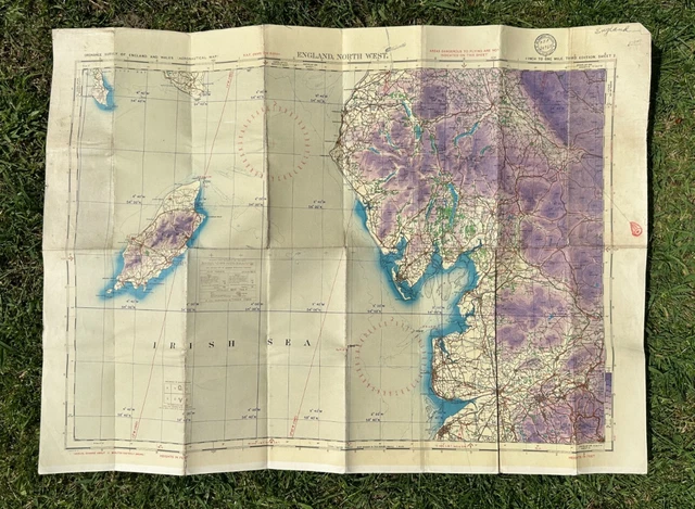 WW2 ATA MAP ''Air Transport Auxiliary'' England North West Ashton Down ...