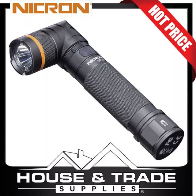 Nicron UV Flashlight Twist Light 1000 Lumens PRO Torch B75