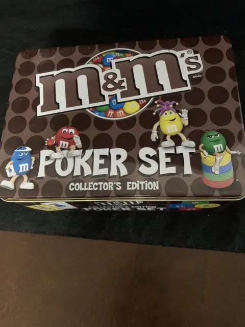 M&M’s Collector’s Edition Poker Set Tin Box 2005 Complete And Unopened