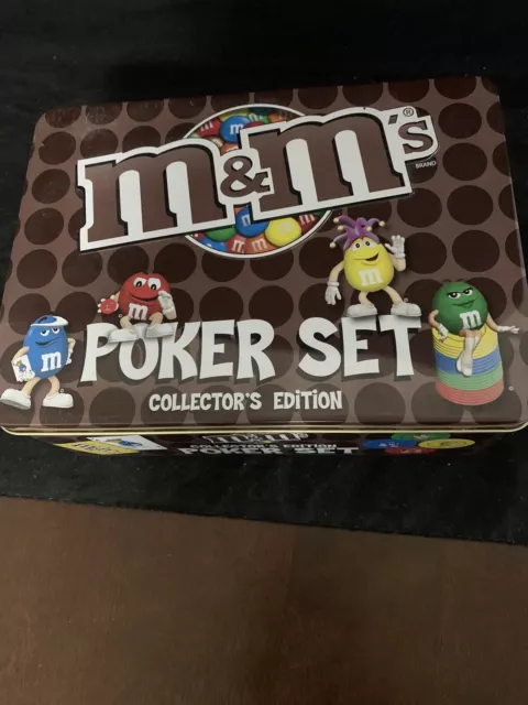 M&M’s Collector’s Edition Poker Set Tin Box 2005 Complete And Unopened