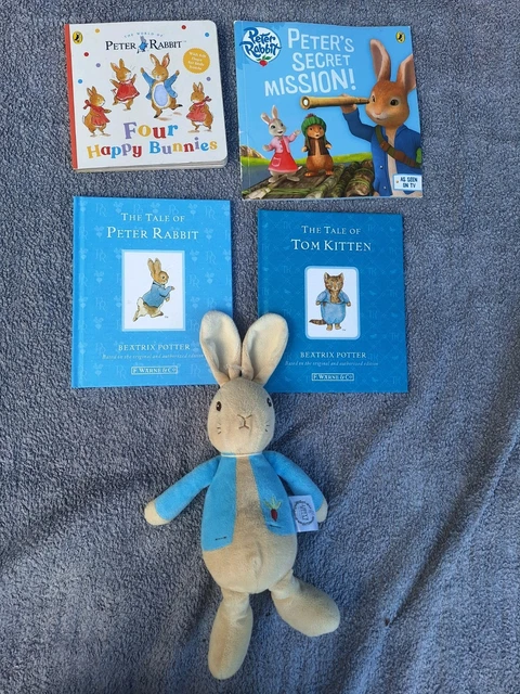 Pitar Rabbit BEATRIX POTTER PETER Rabbit Book & Plush Toy Bundle - 4 Books & Soft ...
