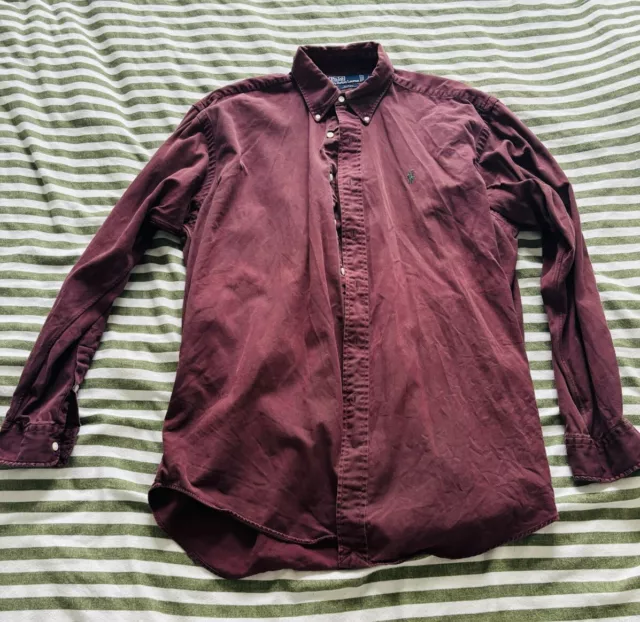 Ralph Lauren Vintage Men’s Oxford Shirt Red Size L