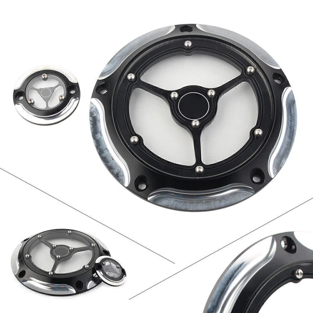 Copertura Derby nera Clarity copertura temporistica adatta per Harley FLH/T 2016-up FLHTCUL