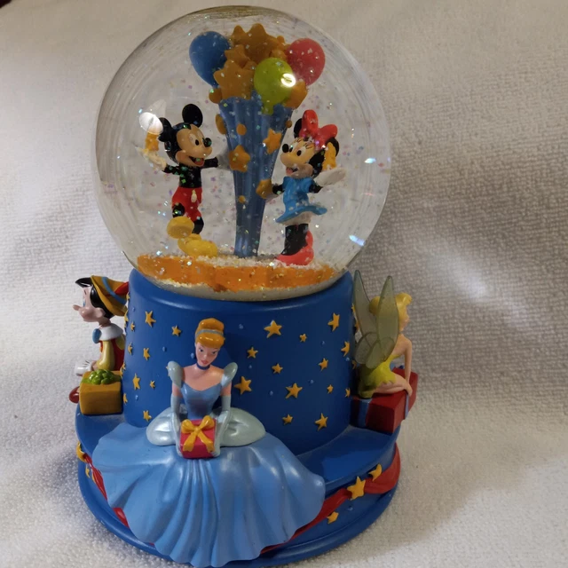 DISNEY WALT’S 100TH Anniversary Snow Globe Music Box Mickey and Minnie