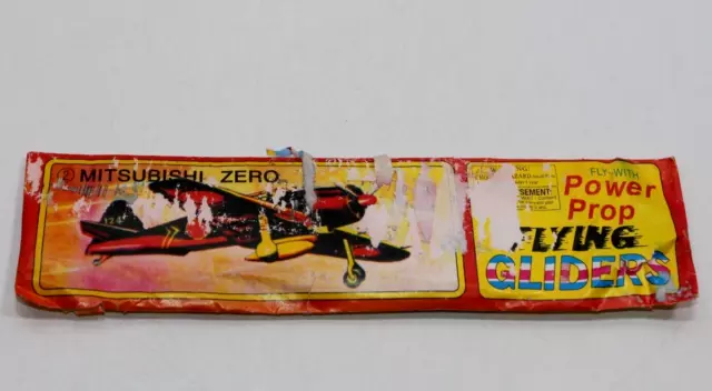 Power Prop Flying Gliders Mitsubishi Zero  Sealed New Old Stock NOS