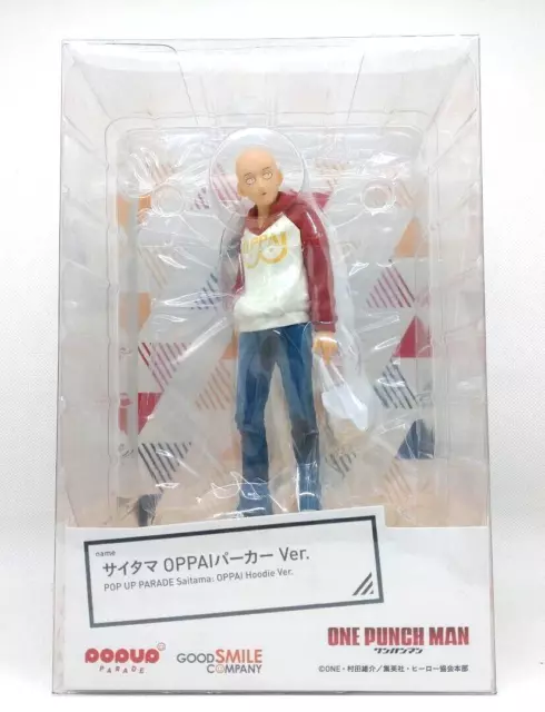 Figura One Punch Man Saitama POP UP PARADE OPPAI con capucha ver juguete hobby anime casi nuevo