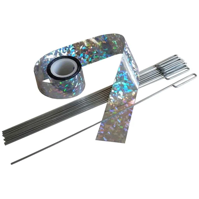 Velda Vogelschreck Band 45 m Reflektorfolie Reflektorband Warnaufkleber Velda