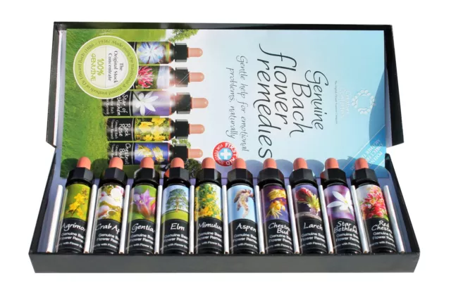 Bach Flower Remedy Set of 10 Essences. Choose Ten 10ml Genuine Remedies + Box